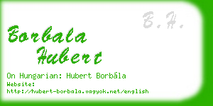 borbala hubert business card