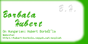 borbala hubert business card